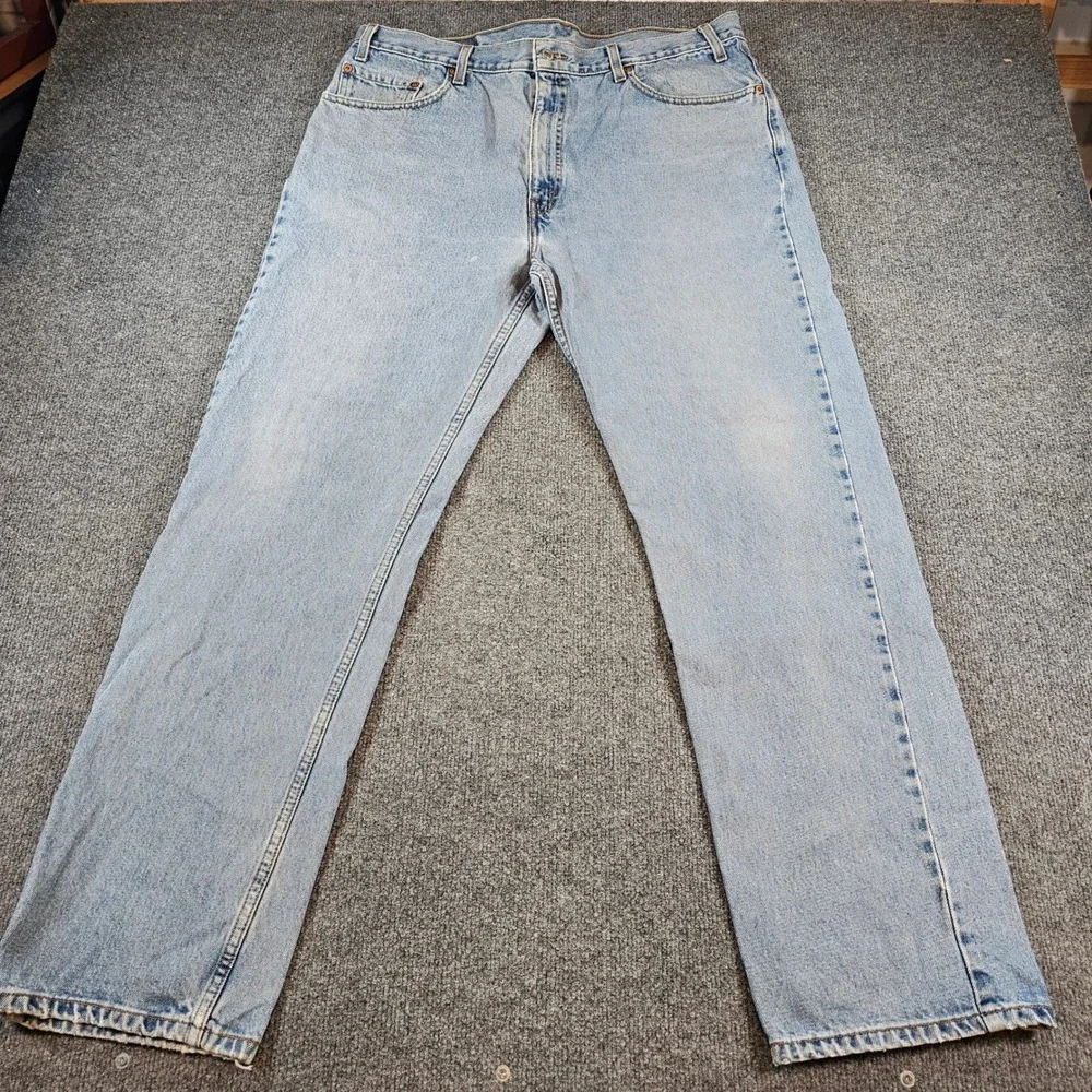 Levi's 505 Mens 38x32 (40x32 Tag) Regular Straight Light Blue Jeans Denim VTG